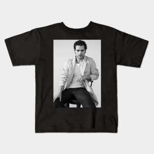 Henry Cavill Image black and white Kids T-Shirt